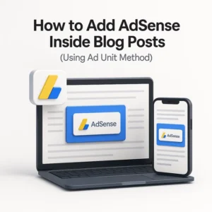 Google AdSense + blog placement concept