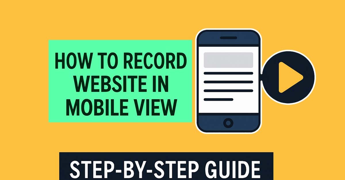 record website in mobile view