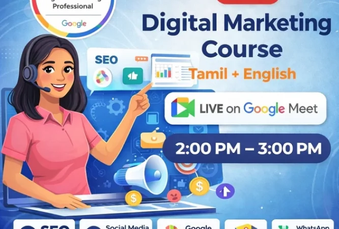 Digital Marketing Live Class in Tamil