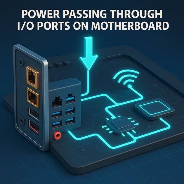power is passing in the motherboard IO Ports shield