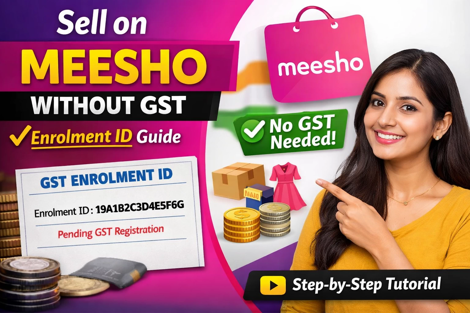How to open a Meesho seller account without GST using Enrolment ID – step by step guide for beginners