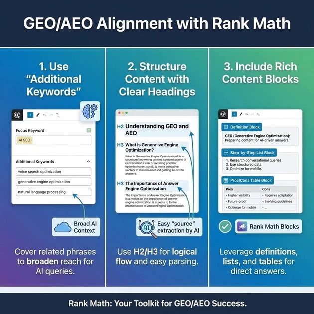 how to alignment with rank math geo / aeo