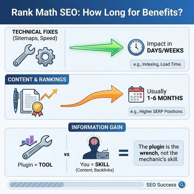 rank math seo explanation about how long for benefits 