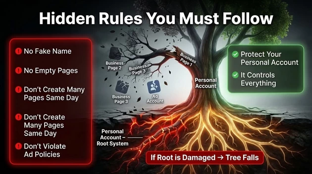 Personal account = Root system
If root damaged → Tree falls
