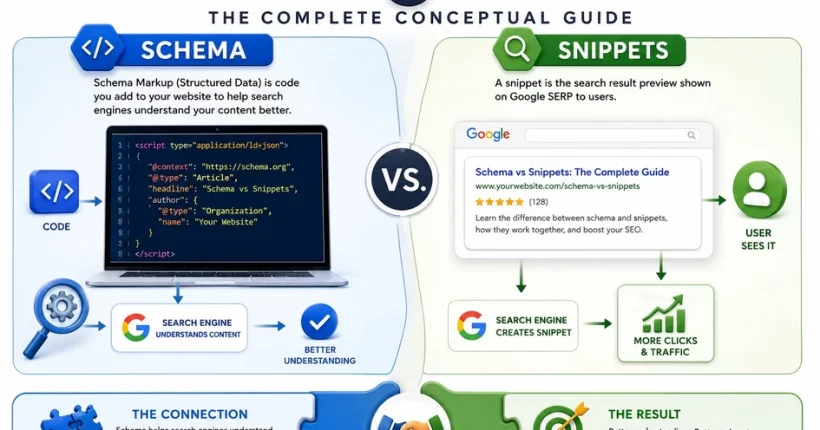 Schema vs Snippets Explained: Complete SEO Guide