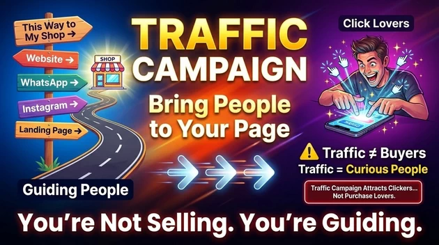 this is the trafic campagin to visit audience your web page landing page