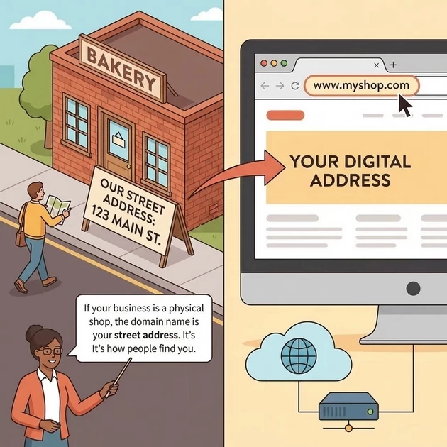 domain is a street address