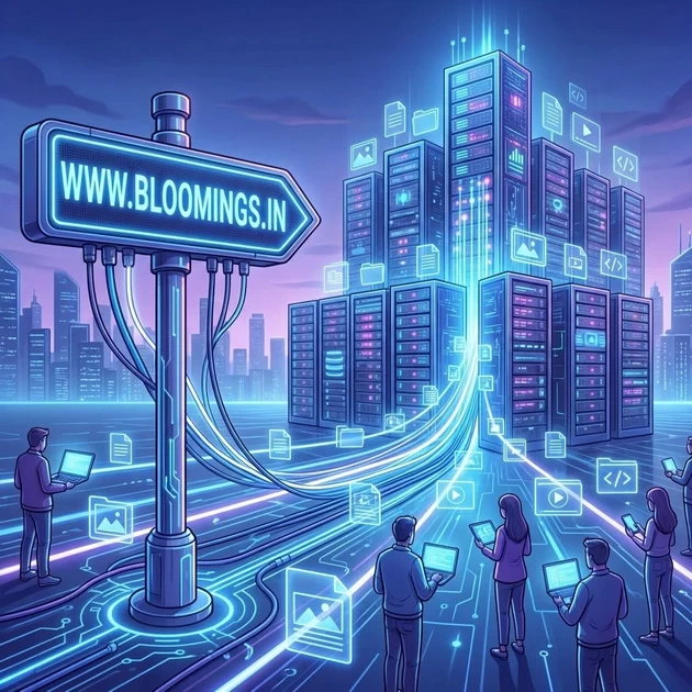 domain is address connected to the server which called hosting
