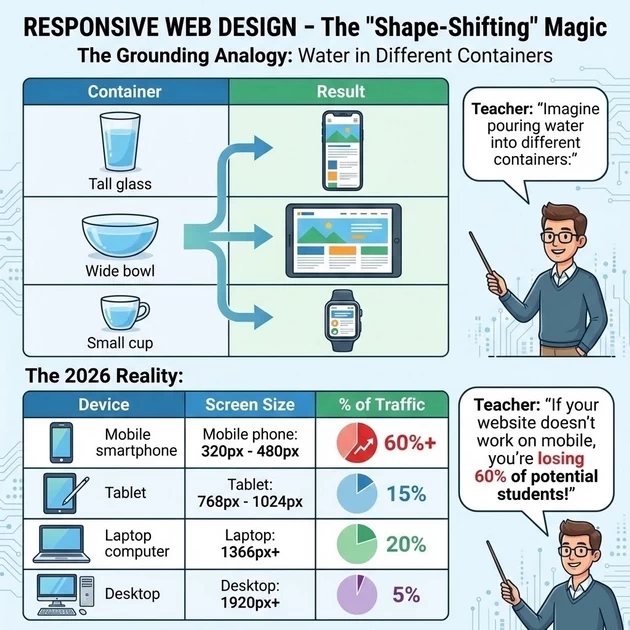 ESPONSIVE WEB DESIGN – The Shape-Shifting" Magic