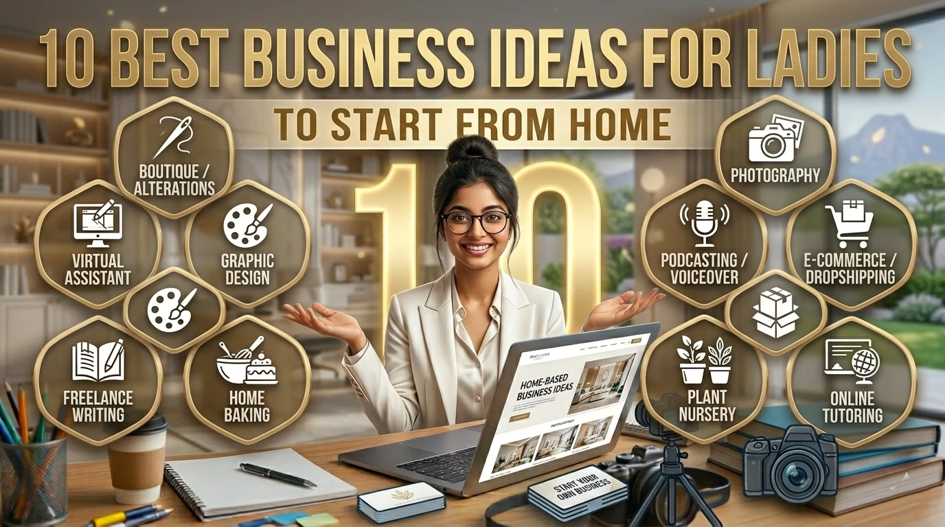 10 best business ideas for ladies to start from home with low investment and high profit potential