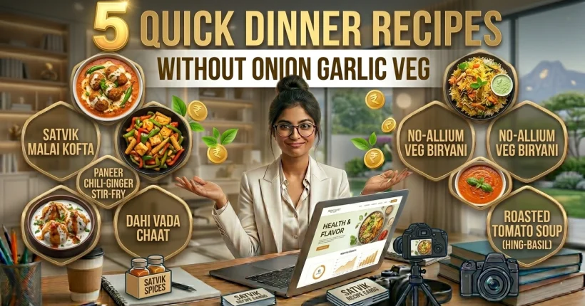 5 quick vegetarian dinner recipes without onion and garlic easy healthy meals at home