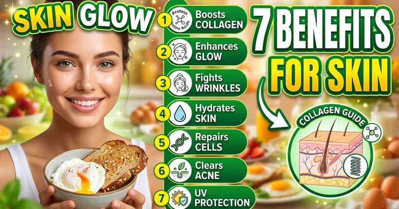 benefits of eating egg for skin glow and collagen