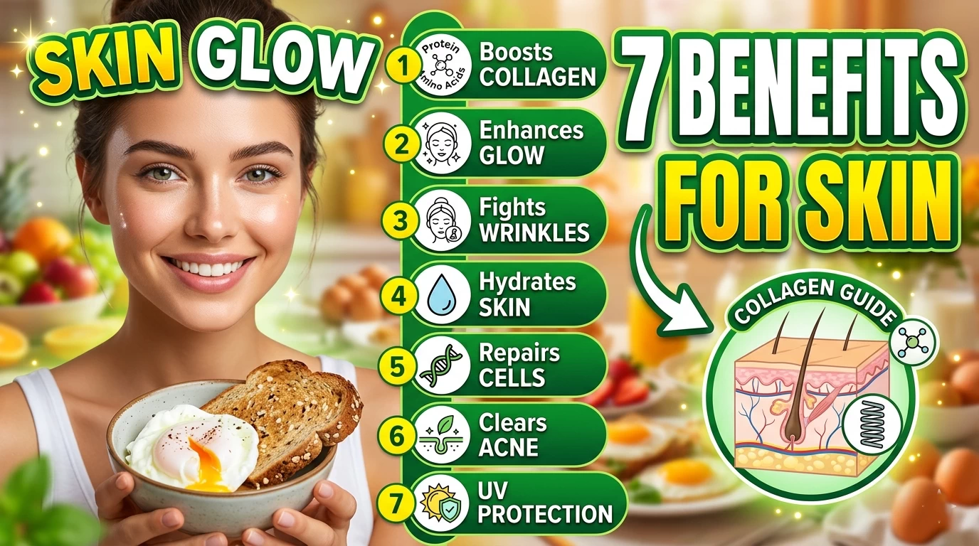 benefits of eating egg for skin glow and collagen