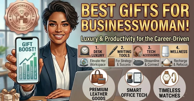best gifts for businesswoman including productivity tools and luxury items for professional women