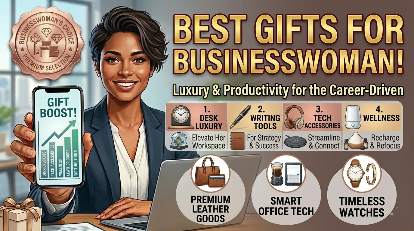 best gifts for businesswoman including productivity tools and luxury items for professional women
