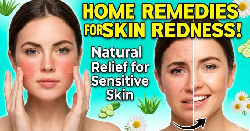 natural home remedies for skin redness and sensitive skin relief with aloe vera and cucumber