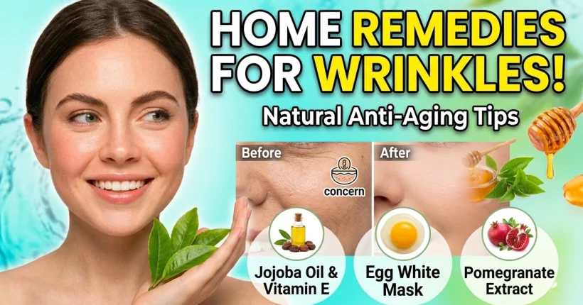 natural home remedies for wrinkles and anti aging to improve skin elasticity and reduce fine lines
