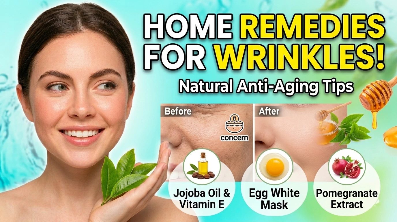 natural home remedies for wrinkles and anti aging to improve skin elasticity and reduce fine lines