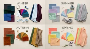 seasonal color palette chart for clothing based on skin tone analysis