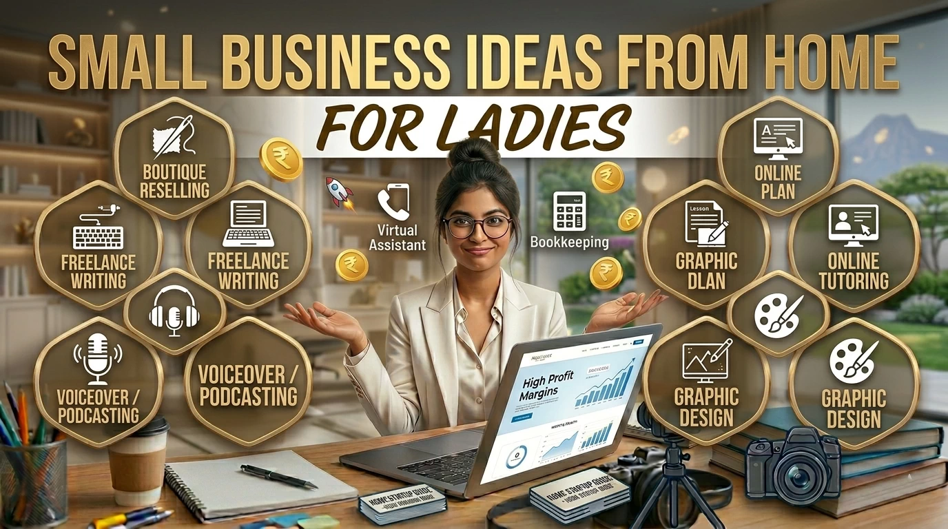 small business ideas from home for ladies with low investment and flexible earning opportunities