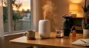 Using a humidifier to maintain skin moisture levels during winter