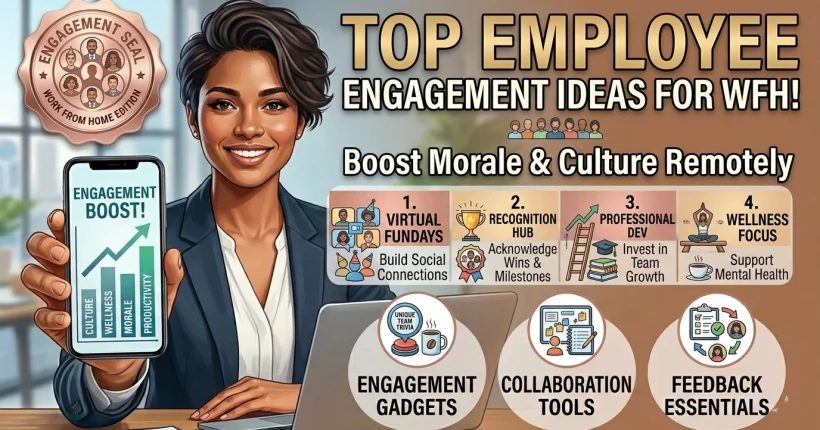 work from home employee engagement ideas for remote teams to improve collaboration and productivity