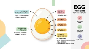 Egg Nutrition Infographic for Skin Health