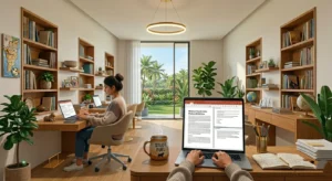 freelance video editing and digital work setup for students earning online