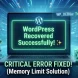 Adding WP memory limit code snippet into wp-config.php file